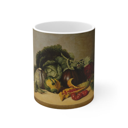Still Life, Balsam Apple, and Vegetables by James Peale Ceramic Mug 11oz