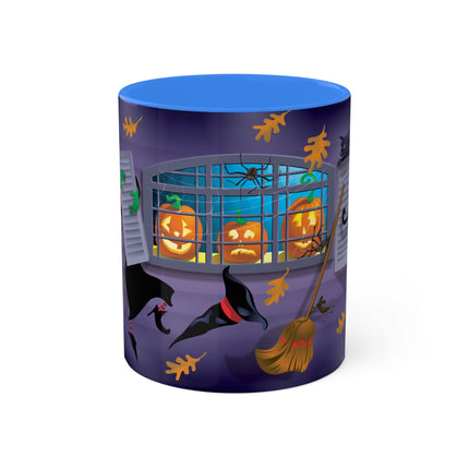 Whimsical Halloween Mischief Colorful Mugs, 11oz