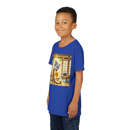 Playful Kitten in the Tea Room Youth Short Sleeve Tee