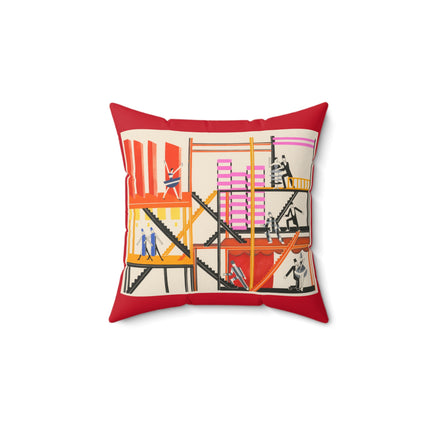 Maquettes de Théatre 4 by Alexandra Exter Spun Polyester Square Pillow