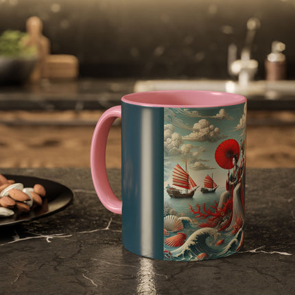 Ladies by the Quiet Sea Colorful Mugs (11oz, 15oz)