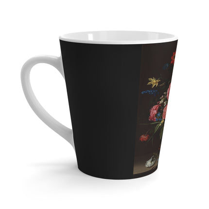 A Bouquet of Flowers by Clara Peeters Latte Mug
