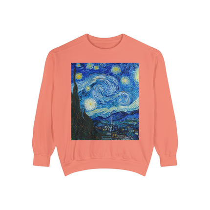 The Starry Night by Vincent Van Gogh Garment-Dyed Sweatshirt