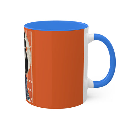 The Actor Bandō Hikosaburō V and the Mo troupe by Tsukioka Yoshitoshi Colorful Mugs, 11oz