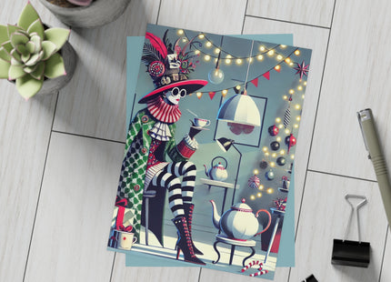 Whimsical Christmas Tea Party Postcard Bundles (envelopes included)