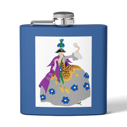 Masquerade Marquise Flask – Art Deco Glamour & Carnival Mystique