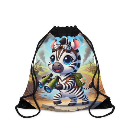 The Zebra Lookout Drawstring Bag – Adventure, Curiosity & Explorer Spirit