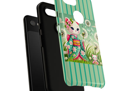 Geisha Kitten and the Dandelion Phone Cases