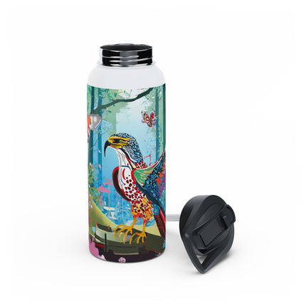 A Colorful Raptor Stainless Steel Water Bottle