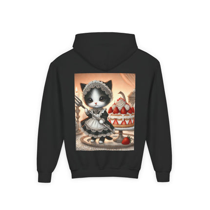 Patisserie Kitten Youth Hooded Sweatshirt – Sweet Charm & Storybook Delight