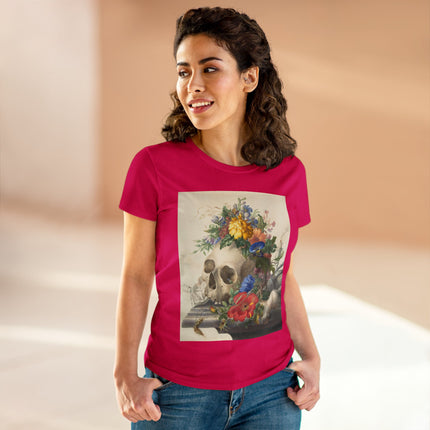 Vanitas Still Life by Herman Henstenburgh Women's Midweight Cotton Tee