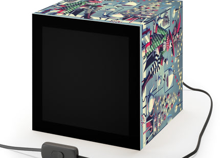 Whimsical Christmas Tea Party Light Cube Lamp