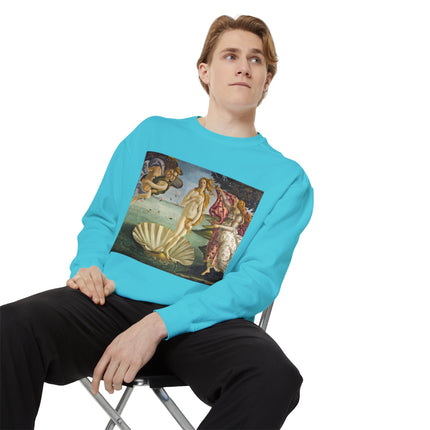 Birth of Venus by Sandro Botticelli Unisex Garment-Dyed Sweatshirt