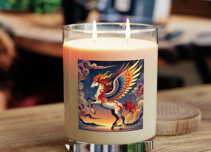 Flame-Winged Horse at Sunset Scented Candle - Full Glass, 11oz
