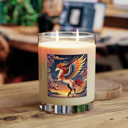 Flame-Winged Horse at Sunset Scented Candle