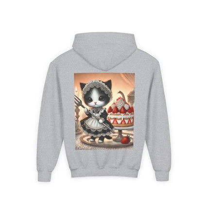 Patisserie Kitten Youth Hooded Sweatshirt – Sweet Charm & Storybook Delight