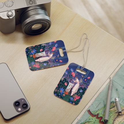 🐠🌸 The Enchanted Aquarium Garden Luggage Tag – Art Deco Underwater Fantasy
