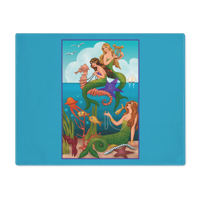 Three Mermaids with Strings of Pearls by Carlo Chiostri Placemat, 1pc