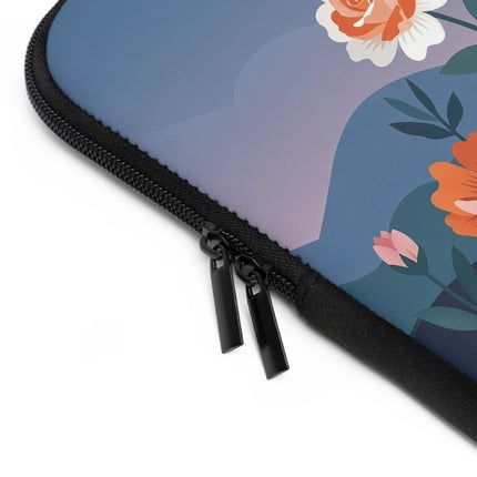 🌺🎭 The Lady Of The Grand Floral Masquerade Laptop Sleeve – Art Deco Garden Elegance