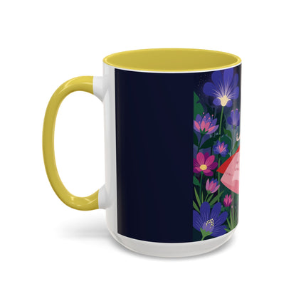 Moonlight Waltz Among The Blossoms Colorful Mugs – Art Deco Floral Enchantment