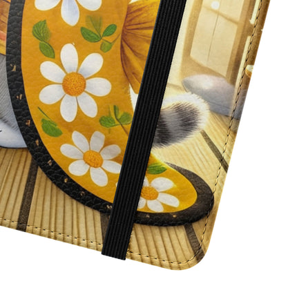🐱🍵 Playful Kitten in the Tea Room Flip Case – Curious Charm & Cozy Whimsy