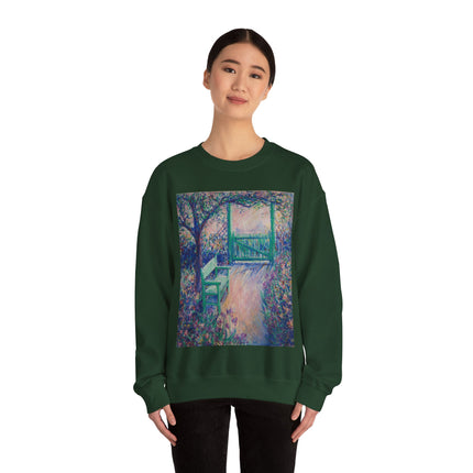 The Artist’s Garden (The Green Chair) by Theodore Earl Butler Heavy Blend™ Crewneck Sweatshirt