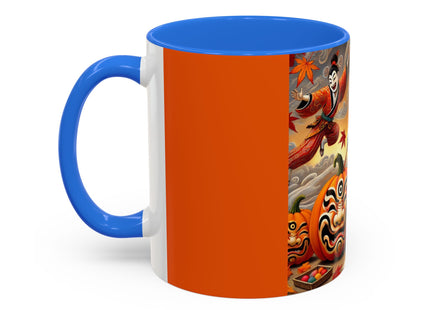 Halloween Rabbit’s Kabuki Jack-o’-Lanterns Colorful Mugs (11oz, 15oz)