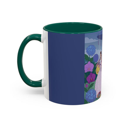 The Lady Of The Garden Tea Party Colorful Mugs – Art Deco Floral Elegance