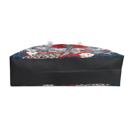 ❤️🌺 The Scarlet Parasol Spectacle Weekender Bag – Art Deco Fashion Elegance