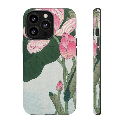 Blooming Lotus Flowers by Ohara Koson Phone Cases