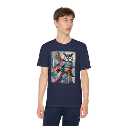 Cyberpunk Samurai Owl Youth Competitor Tee