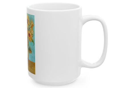 Vase with Twelve Sunflowers by Vincent van Gogh Ceramic Mug (11oz, 15oz)