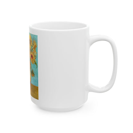 Vase with Twelve Sunflowers by Vincent van Gogh Ceramic Mug (11oz, 15oz)