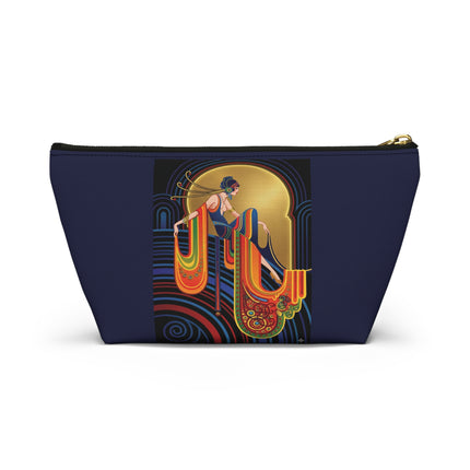 Art Deco Muse Cosmetic Bag – Elegant Poise & Golden Radiance