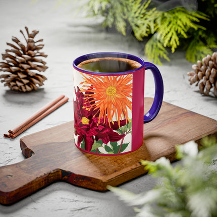 Dahlia Flower by Tanigami Kônan Colorful Mugs (11oz, 15oz)