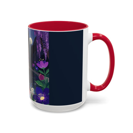 The Moonlit Garden Serenade Colorful Mugs – Art Deco Musical Elegance