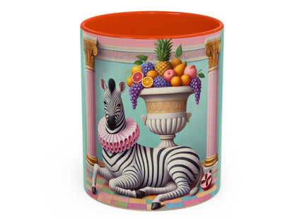 Still Life with Zebra, Fruit, and Pink Columns Colorful Mugs (11oz, 15oz)