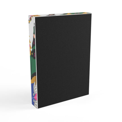 🎄🎁 The Emerald Christmas Belle Acrylic Art Block – Colorful Holiday Fashion Fantasy