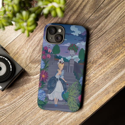 🦚🌸 The Peacock Garden Terrace Phone Case – Art Deco Floral Elegance
