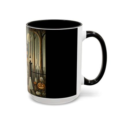 Ghostly Welcome – A Halloween Night Colorful Mugs (11oz, 15oz)