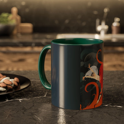 Flame of the Tempest Colorful Mugs – Fiery Storm & Dramatic Elegance