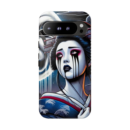Geisha’s Black Ink Tears Phone Cases