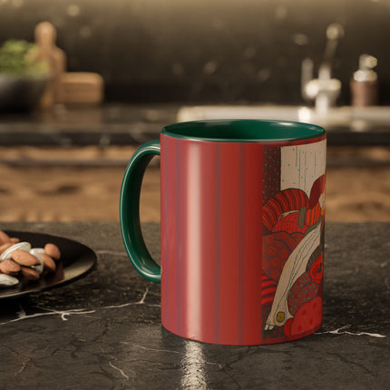 Les Coussins by Georges Lepape Colorful Mugs (11oz, 15oz)