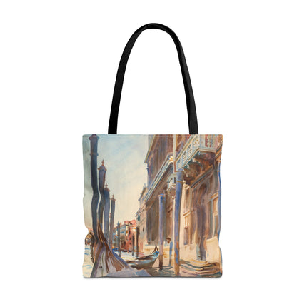 Gondola Moorings on the Grand Canal by John Singer Sargent Tote Bag (AOP)