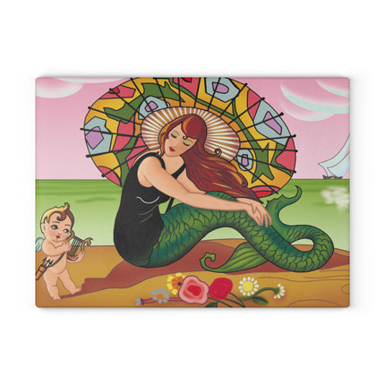Siren Serenade Glass Cutting Board