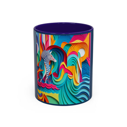 Surfing Zebra Colorful Mugs (11oz, 15oz)