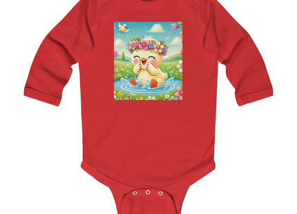 Springtime Splash Duckling Infant Long Sleeve Bodysuit