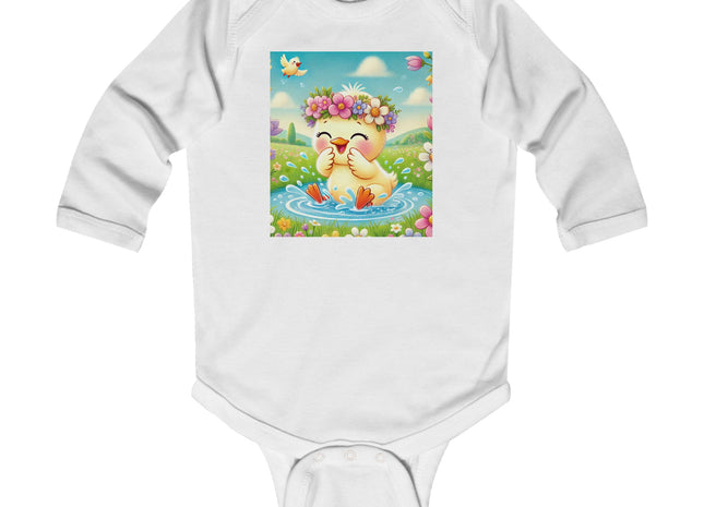 Springtime Splash Duckling Infant Long Sleeve Bodysuit