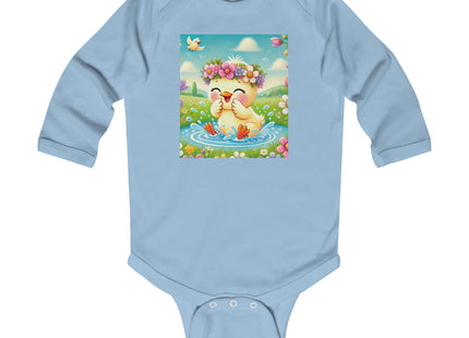 Springtime Splash Duckling Infant Long Sleeve Bodysuit