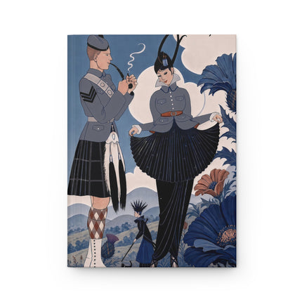 🏴🌸 The Highland Garden Promenade Hardcover Journal – Art Deco Scottish Fashion Romance